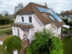 Luftaufnahme Haus mit Gartenanschnitt